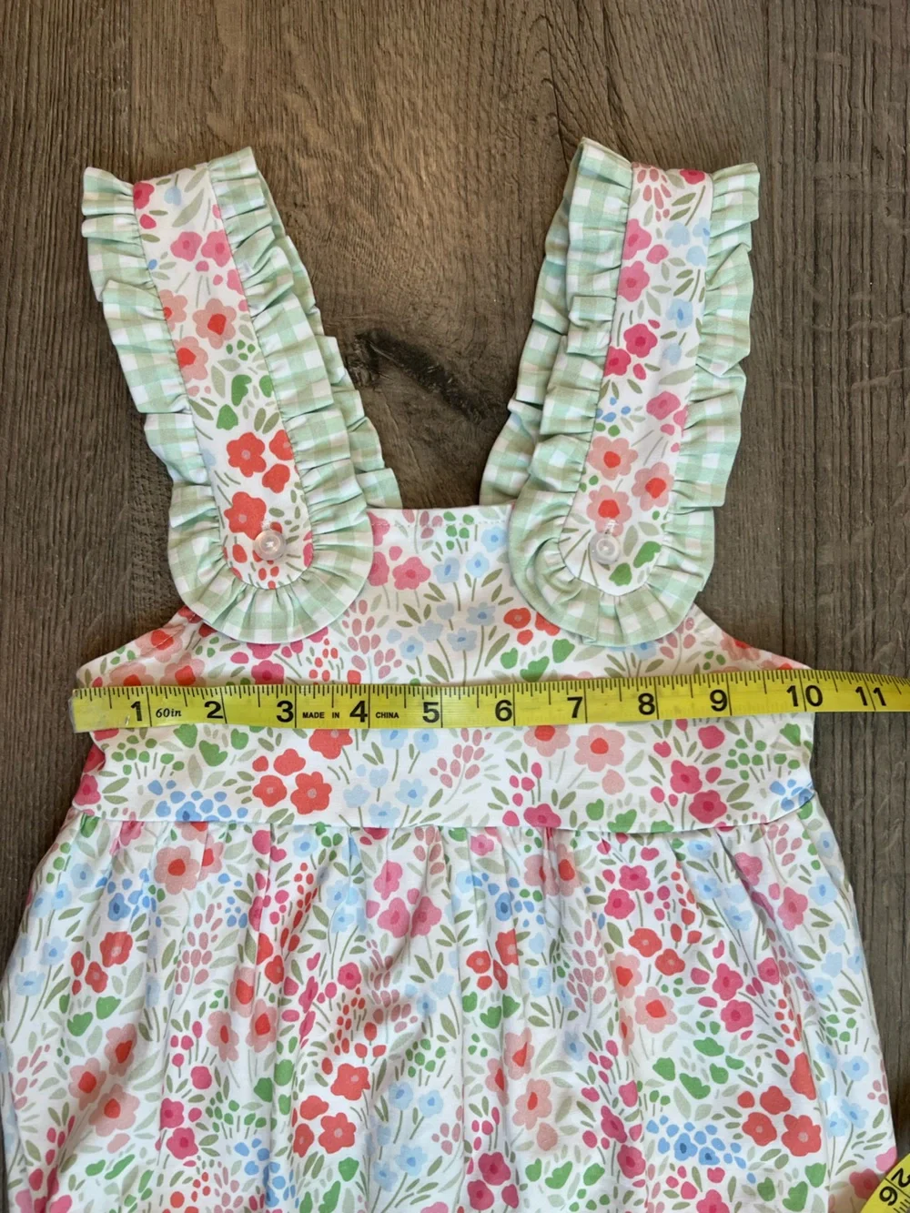 Girls Floral Bubble Romper - 3T - Picture 5 of 7